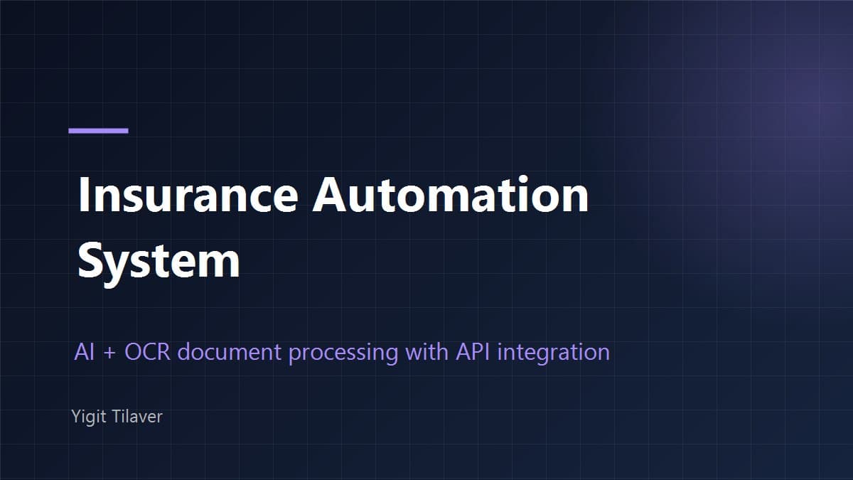 Insurance Automation System
